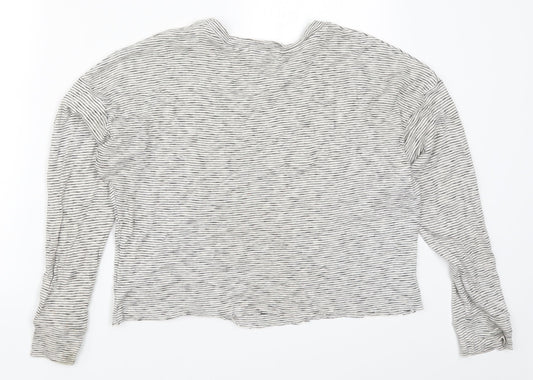 Womens UK Size 6 Topshop Grey Basic T-Shirt