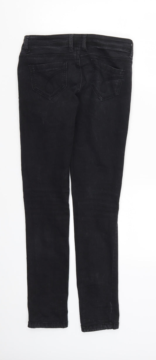 Denim Co Womens Black Denim Skinny Jeans Size 8 L29 in