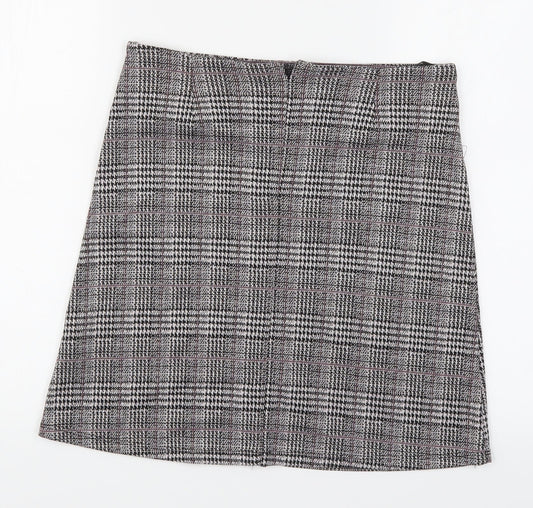 Dorothy Perkins Womens Purple Check  A-Line Skirt Size 8