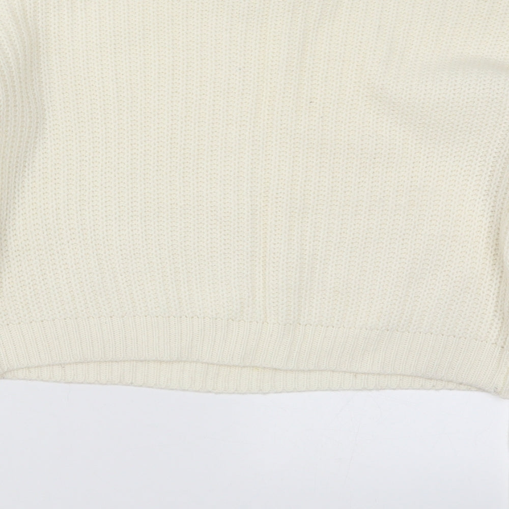 Womens UK Size S Missguided Ivory Pullover Jumper