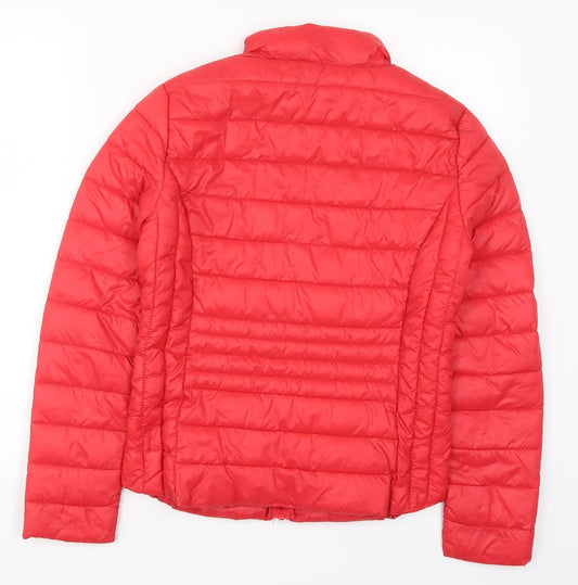 Primark Womens Red Quilted Coat Size 6