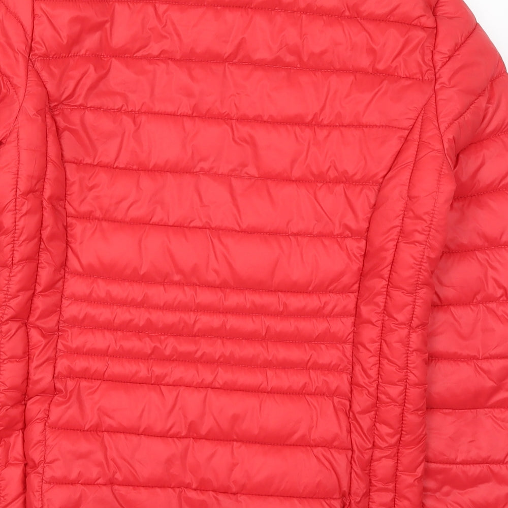Primark Womens Red Quilted Coat Size 6