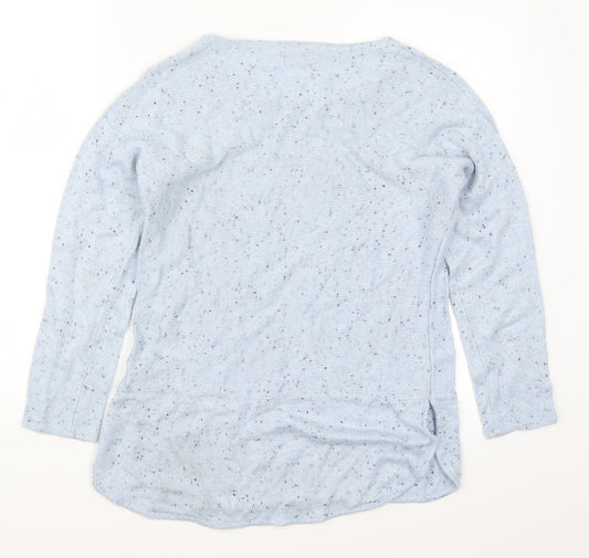Suzanne Grae Womens Blue Knit Pullover Jumper Size S