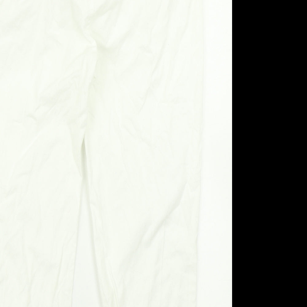 Womens UK Size 30 in M&S Collection Regular Fit Pedal Pusher White Trousers
