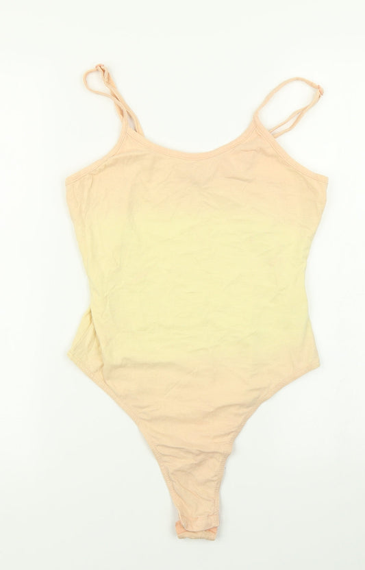 Womens UK Size 8 In the Style One-Piece Orange Bodysuit