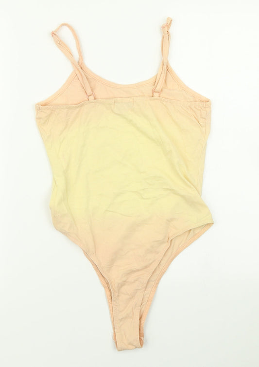 In the Style Womens Orange Ombré  Bodysuit One-Piece Size 8