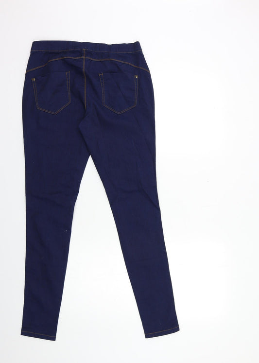 Denim & Co. Womens Blue Denim Skinny Jeans Size 10 L30 in