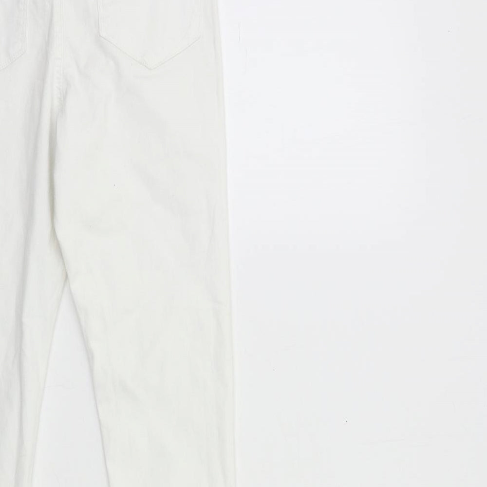 Denim & Co. Womens White Denim Skinny Jeans Size 10 L28 in