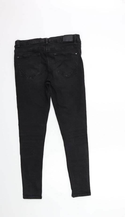 Nutmeg Womens Black  Denim Skinny Jeans Size 12 L27 in
