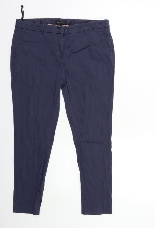 Mens UK Size 18 Atmosphere Regular Fit Blue Trousers