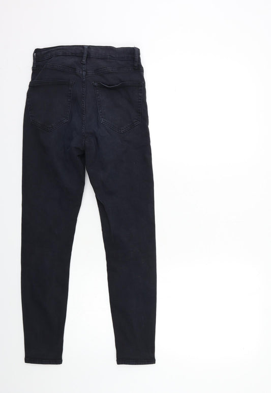 Womens UK Size 23 in Topshop Regular Fit Skinny Black Jeans