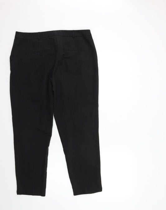 Womens UK Size 12 Dorothy Perkins Regular Fit Black Trousers