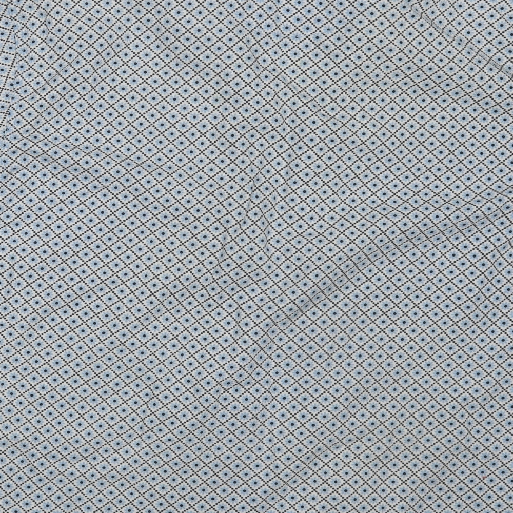 Mens UK Size M Celcil White Button-Up Short Sleeve Casual Shirt