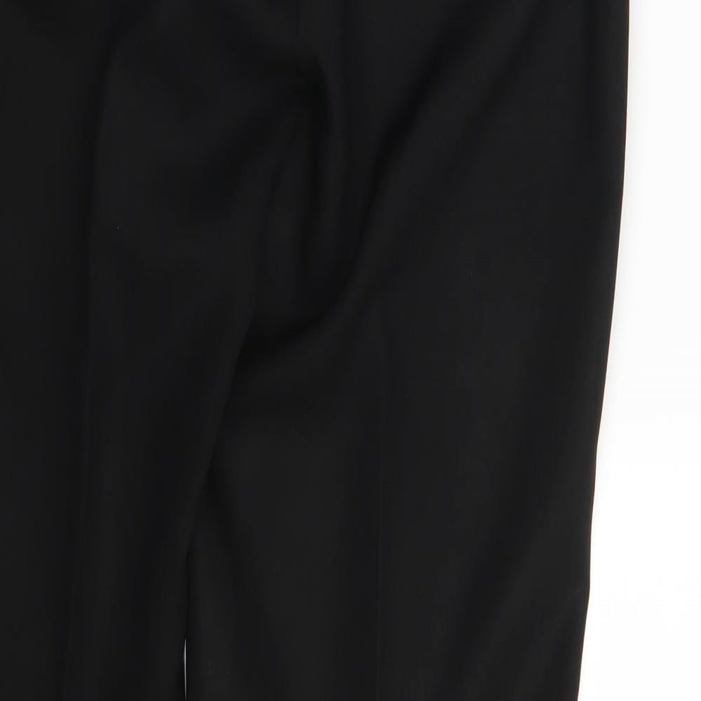 Womens UK Size 10 Papaya Regular Fit Dress Pants Black Trousers