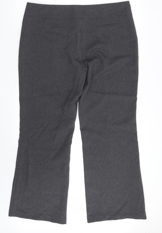 New Look Womens Grey Dress Pants Trousers Size 16 L29 in