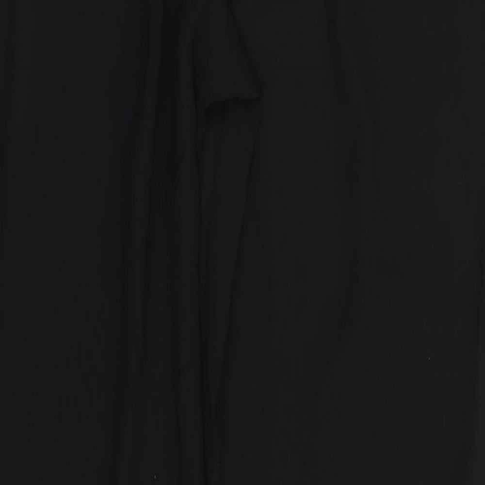 Womens UK Size 10 PRETTYLITTLETHING Regular Fit Dress Pants Black Trousers