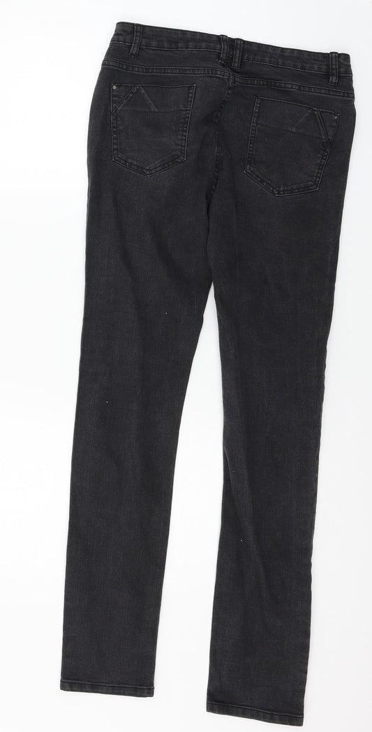 Denim & Co. Womens Grey Denim Skinny Jeans Size 10 L29 in