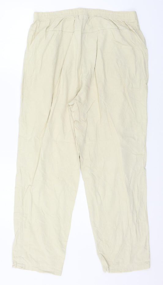Compliments Womens Beige Trousers Size 14 L25 in