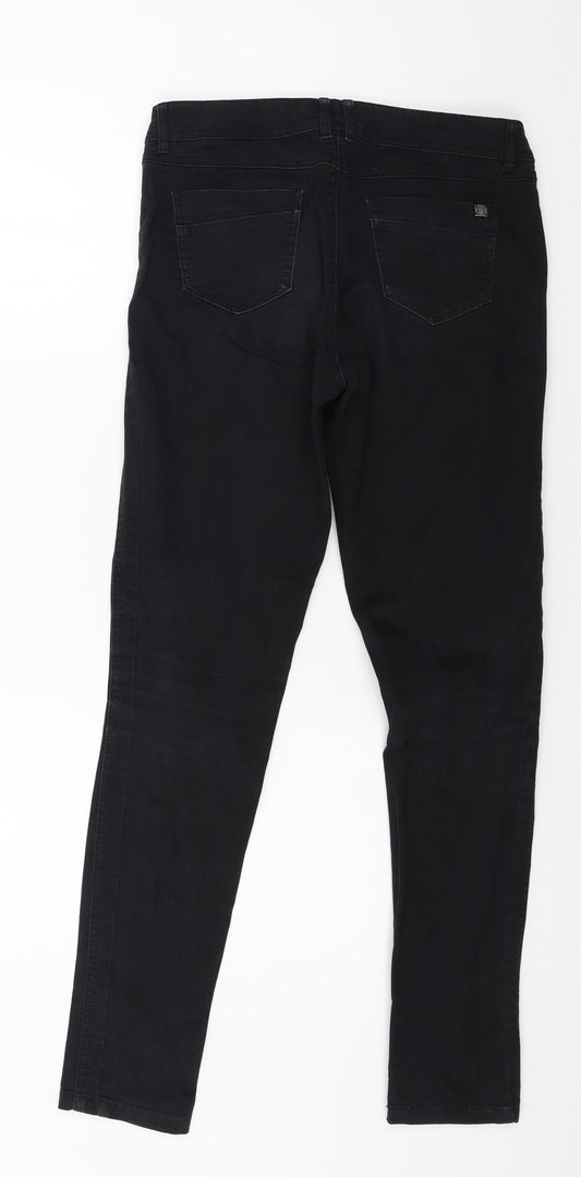 RESERVED Womens Black Denim Skinny Jeans Size 6 L29 in