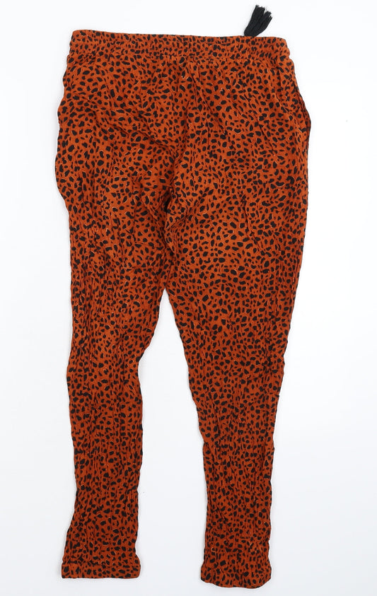 George Womens Multicoloured Animal Print Trousers Size 10 L25 in