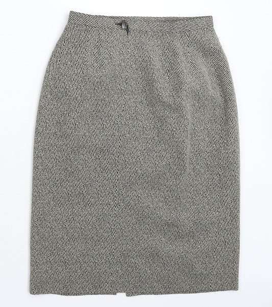 Country Casuals Womens Beige Striped  Straight & Pencil Skirt Size 8