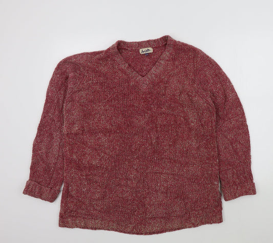 Womens UK Size 14 ARISTA Red Pullover Jumper