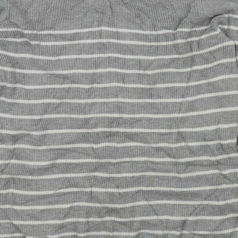 Gap Womens Grey Striped Pullover Jumper Size S
