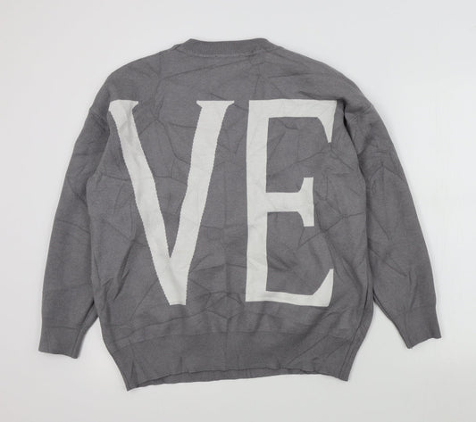 AX Womens Grey Pullover Jumper Size M