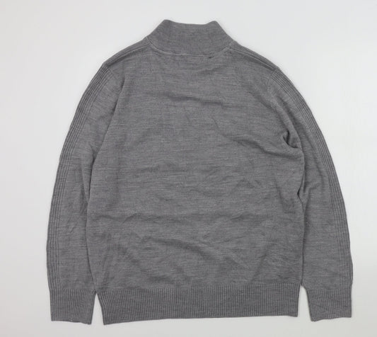George Mens Grey Pullover Jumper Size L - t-shirt neck