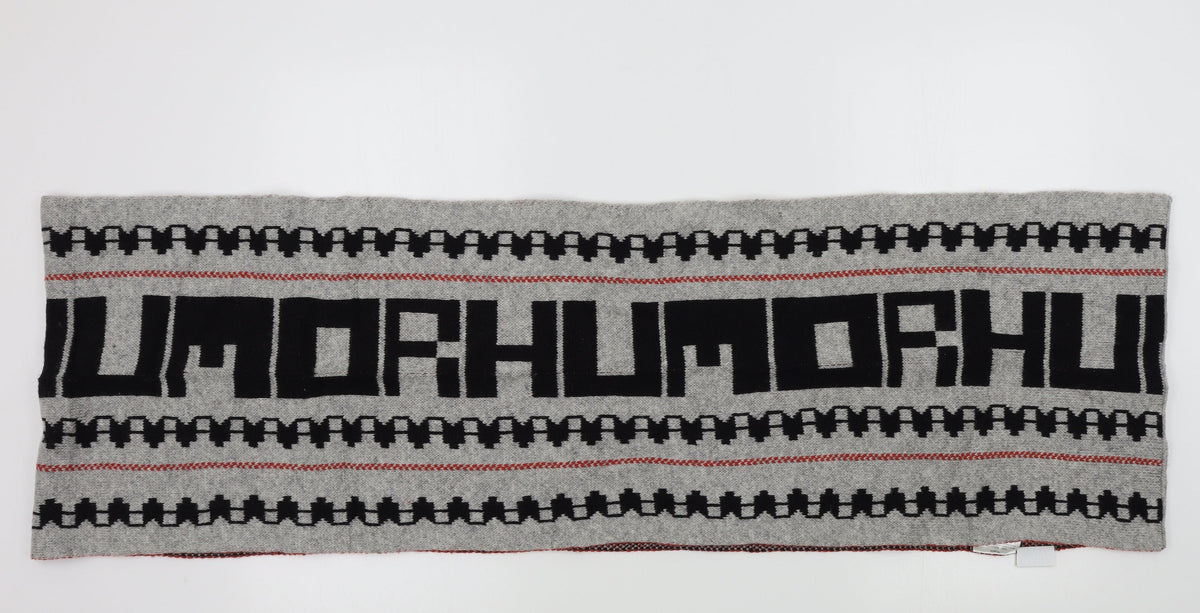 humoh Unisex Grey Geometric Scarf