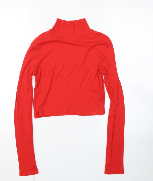 Cooperative Womens Red Wrap T-Shirt Size S