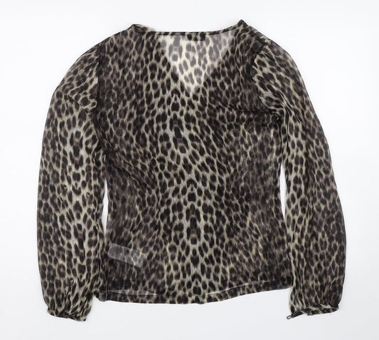 Womens UK Size S VERO MODA Brown Basic Blouse