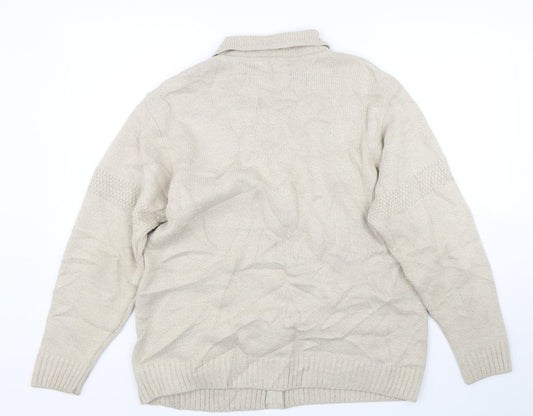 BHS Womens Beige Full Zip Jumper Size S