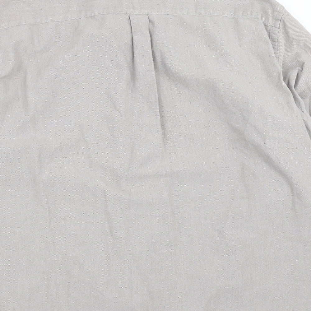 Atlantic Bay Mens Grey Button-Up Size XL