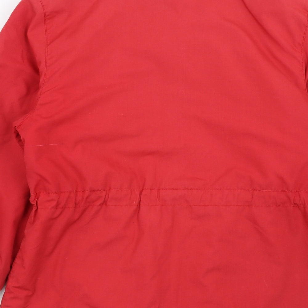 Womens UK Size 8 Marks and Spencer Red Quilted Coat
