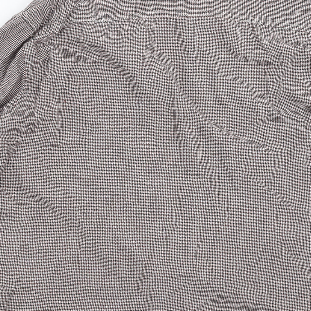 Mens UK Size L Easy Red Button-Up Long Sleeve Casual Shirt