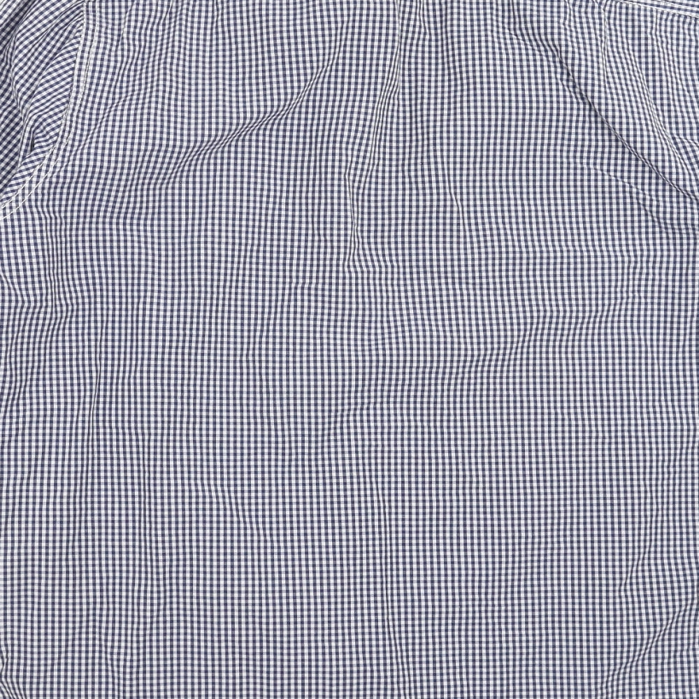 Mens UK Size L Easy Blue Button-Up Long Sleeve Casual Shirt