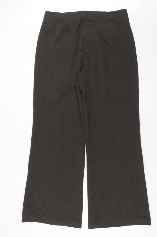 Womens UK Size 16 Emreco Regular Fit Brown Trousers