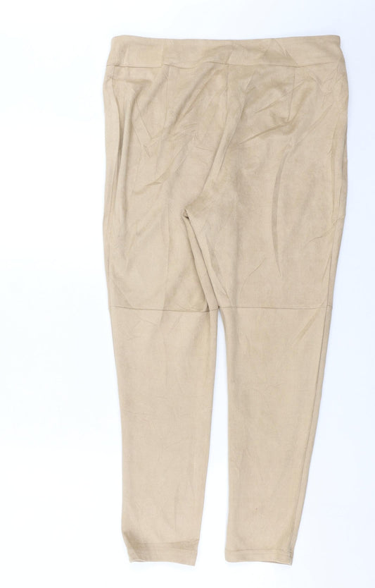 Missguided Womens Beige Trousers Size 14 L27 in