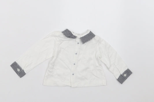 Prenatal Girls White Basic T-Shirt Size 0-3 Months