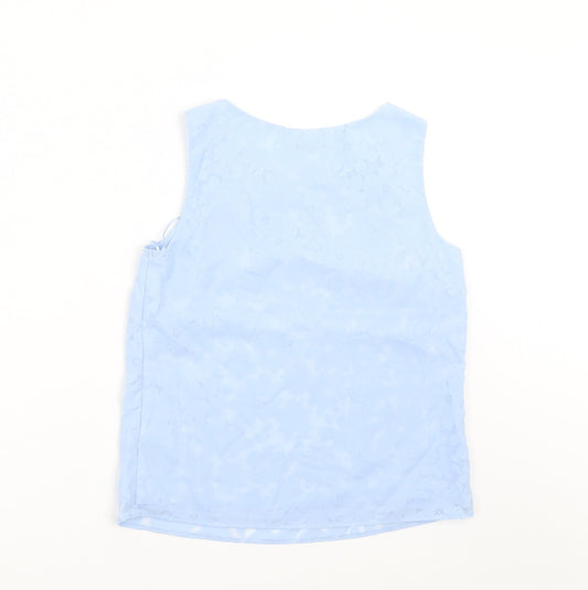 F&F Womens Blue Floral Basic Blouse Size 6