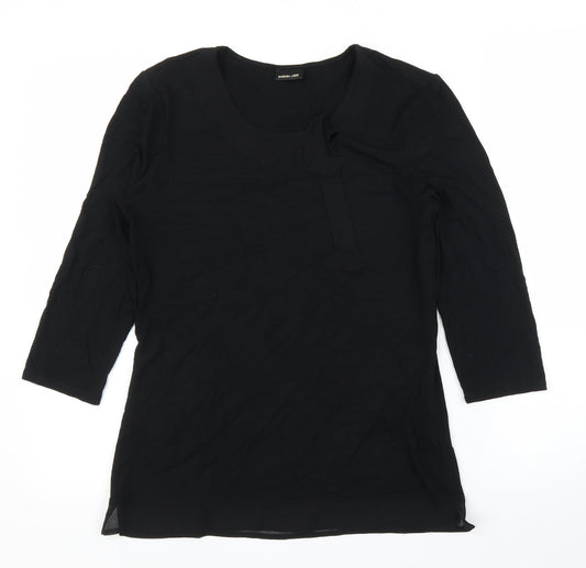 Womens UK Size 10 Barbara Lebek Black Basic T-Shirt