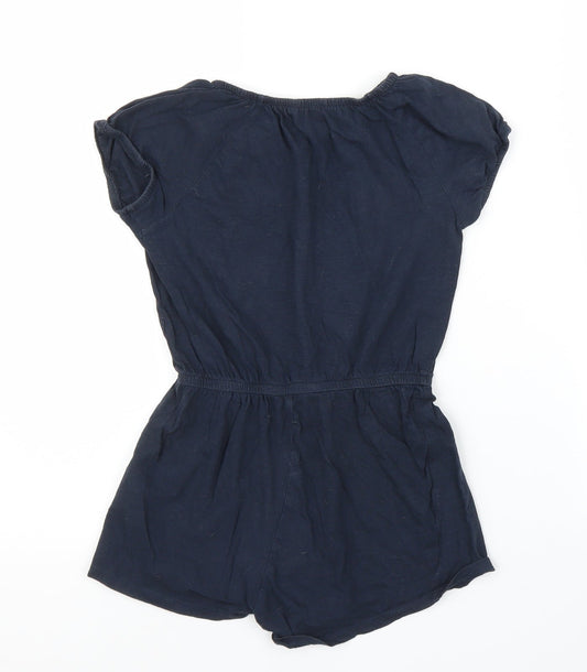 H&M Girls Blue Romper One-Piece Size 7 Years