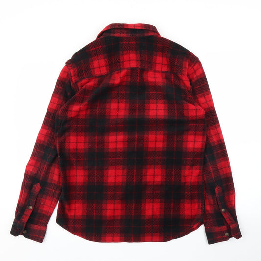 Mens UK Size S Prince and Fox Red Button-Up Long Sleeve Casual Shirt