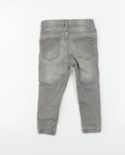 denim co Girls Grey Skinny Jeans Size 2 Years