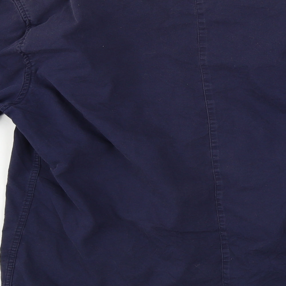 Mens UK Size S Burton Blue Button-Up Long Sleeve Casual Shirt