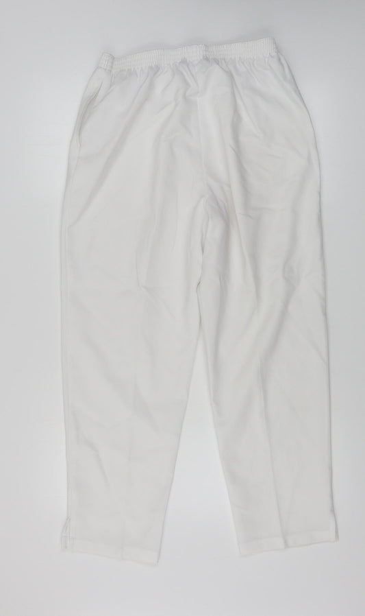Black Pepper Womens White Trousers Size 14 L26 in
