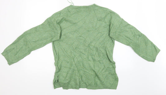 Womens UK Size S Marks and Spencer Green Pullover Sweatshirt