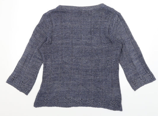 Womens UK Size 18 E-vie Blue Cardigan Jumper
