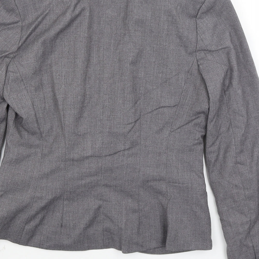 H&M Womens Grey Jacket Blazer Size 8